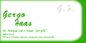 gergo haas business card